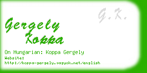 gergely koppa business card